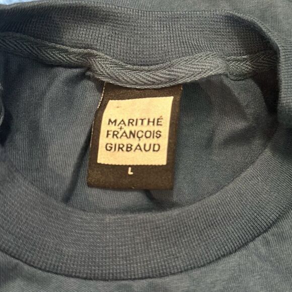 Marithe Francois Girbaud Blue Long Sleeve T Shirt L Large Cotton - Picture 5 of 6